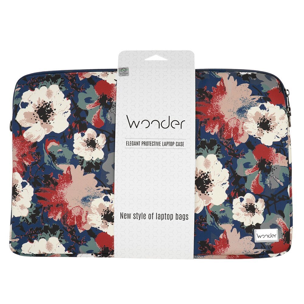 Wonder Sleeve Laptop 13-14 inches blue and camellias POK042641 cena un informācija | Somas portatīvajiem datoriem | 220.lv