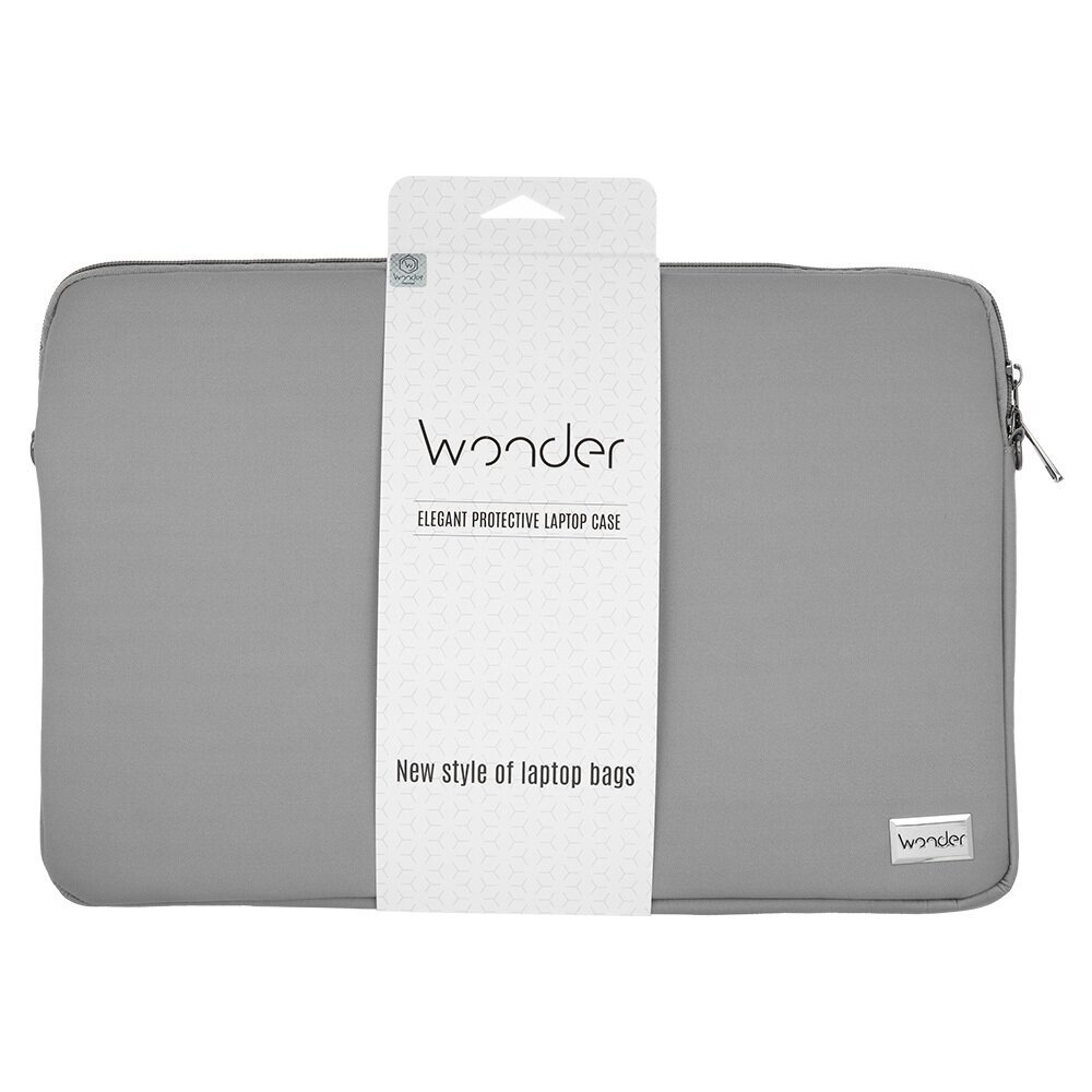 Wonder Sleeve Laptop 15-16 inches grey POK042649 цена и информация | Somas portatīvajiem datoriem | 220.lv