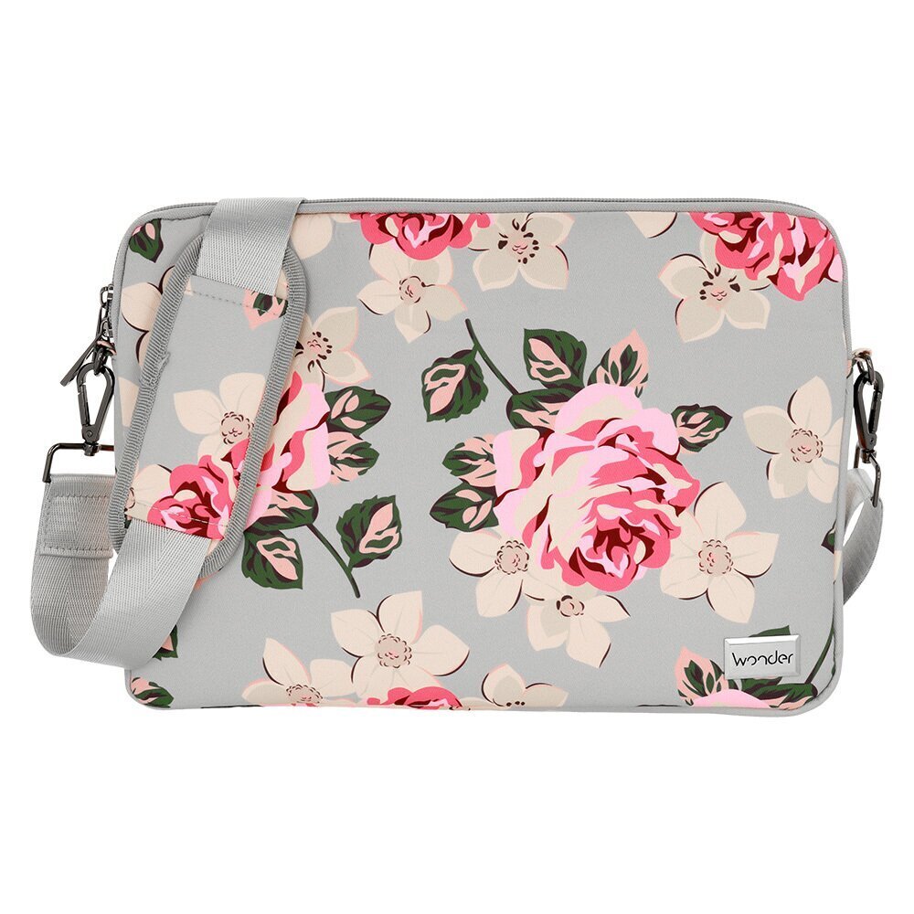 Wonder Sleeve Laptop 17 inches grey and roses POK042654 цена и информация | Somas portatīvajiem datoriem | 220.lv