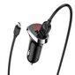 Borofone Car charger BZ15 Auspicious - 2xUSB - 2,4A with USB to MicroUSB cable black цена и информация | Lādētāji un adapteri | 220.lv