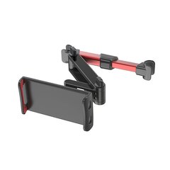 Car holder telescopic, headrest mount 4-11 inches black-red цена и информация | Держатели для телефонов | 220.lv