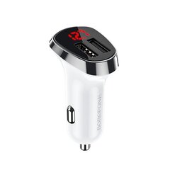 Borofone Car charger BZ15 Auspicious - 2xUSB - 2,4A white cena un informācija | Lādētāji un adapteri | 220.lv