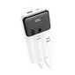 Borofone Power Bank 20000mAh BJ22A - USB - PD QC 3.0 22,5W with Type C and Lightning cables white cena un informācija | Lādētāji-akumulatori (Power bank) | 220.lv