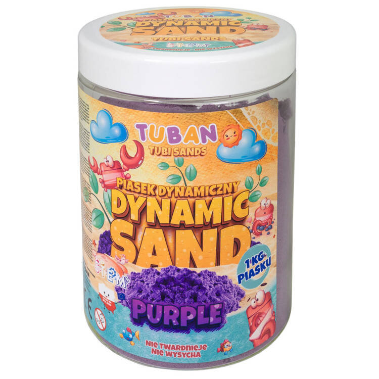 Kinētiskās smiltis Tuban, 1kg, violeta cena un informācija | Attīstošās rotaļlietas | 220.lv