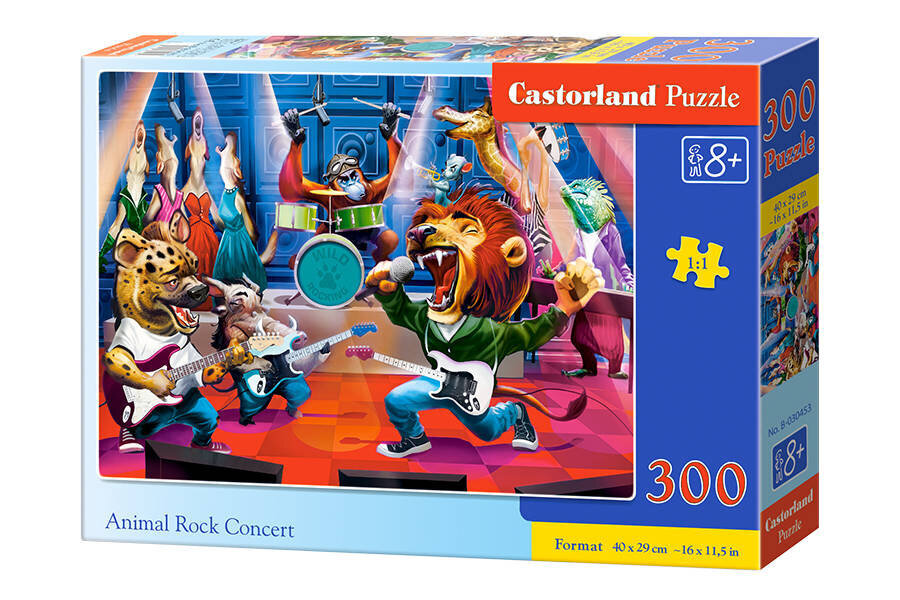 Castorland Animal Rock Concert Puzzle, 300 gabaliņi cena un informācija | Puzles, 3D puzles | 220.lv