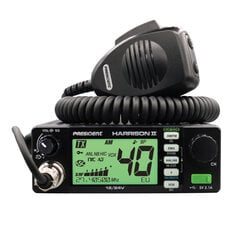 CB President HARRISON-II mobilais retranslators ASC AM / FM, VOX, NB, ANL, 12-24V, CTCSS, DCS цена и информация | Рации | 220.lv