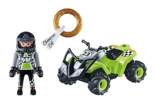 Spēle Playset Playmobil City Action Races Speed Quad 71093 cena un informācija | Konstruktori | 220.lv