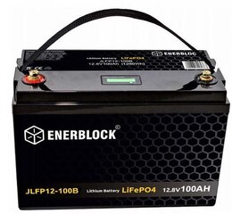 ENERBLOCK Литиевая батарея LiFePO4 LFP 12V 100AH BMS 1280Wh цена и информация | Аккумуляторы | 220.lv