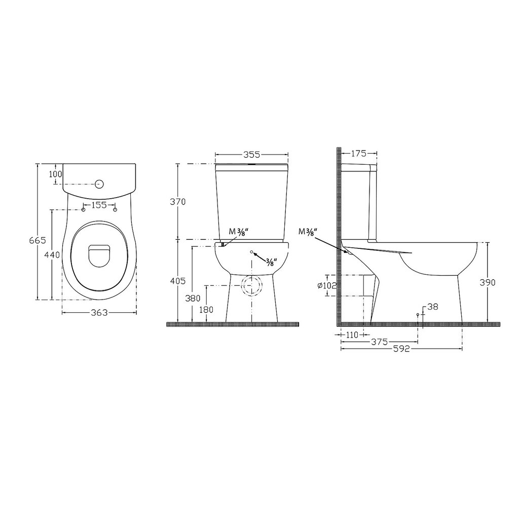 Kompakts tualetes pods Kairo ar Poznański bidē + krāns Daniel + Slim Soluzione tualetes poda sēdeklis + Stūra vārsts 1/2x1/2 cena un informācija | Tualetes podi | 220.lv