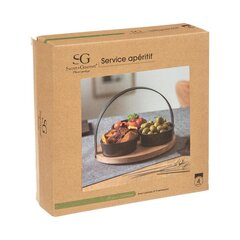 Комплект для аперитива Secret de Gourmet Чёрный Керамика 4 Предметы (Ø 21 см) цена и информация | Посуда, тарелки, обеденные сервизы | 220.lv