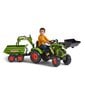 FALK CLAAS pedāļu traktors ar piekabi, kausu un buldozeru cena un informācija | Rotaļlietas zēniem | 220.lv