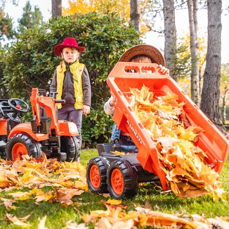 FALK traktors Kubota Orange ar piekabi cena un informācija | Rotaļlietas zēniem | 220.lv