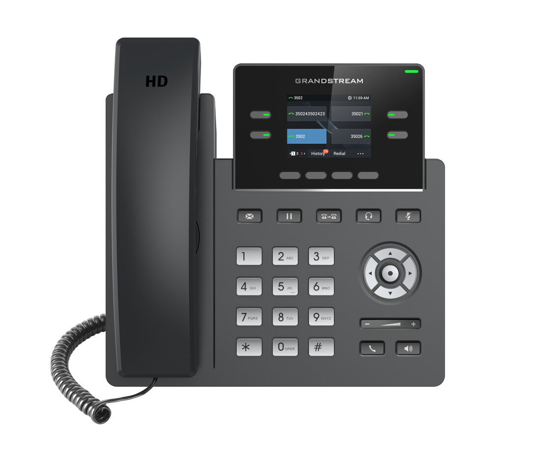 Grandstream Networks GRP2612 IP Telefons, Melns cena un informācija | Stacionārie telefoni | 220.lv