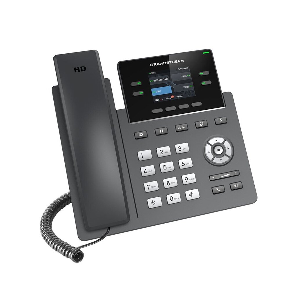 GrandStream GRP2612P, melns cena un informācija | Stacionārie telefoni | 220.lv