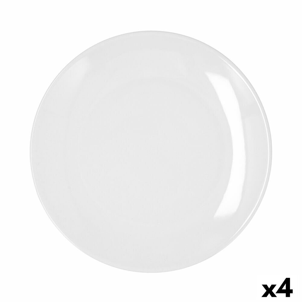 Šķīvis Bidasoa Glacial Coupe Keramika Balts (27 cm) (4x) cena un informācija | Trauki, šķīvji, pusdienu servīzes | 220.lv