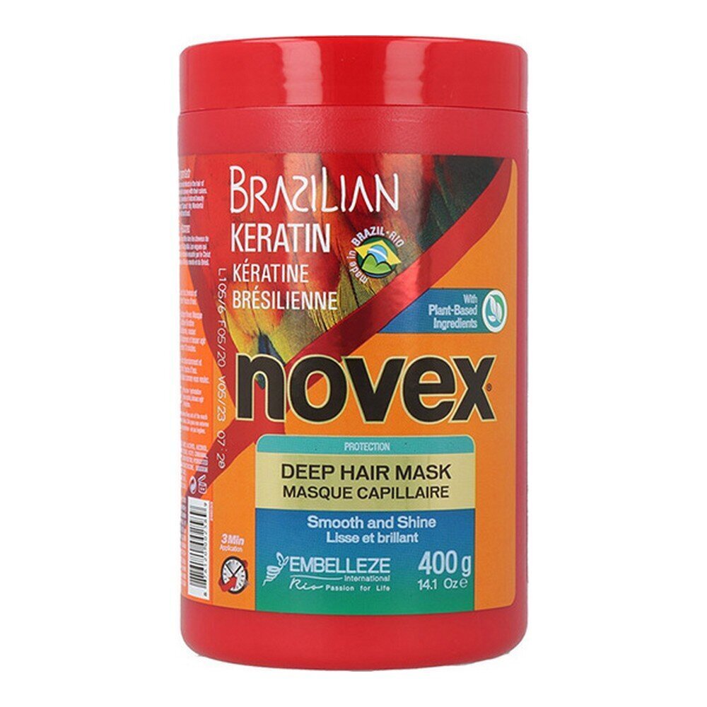 Matu Maska Novex Brazilian Keratīnu (400 ml) cena un informācija | Matu uzlabošanai | 220.lv