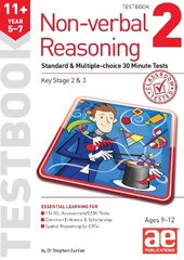 11plus Non-verbal Reasoning Year 5-7 Testbook 2: Standard & Multiple-choice 30 Minute Tests cena un informācija | Grāmatas pusaudžiem un jauniešiem | 220.lv