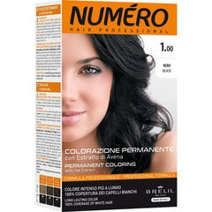 Профессиональная краска для волос с экстрактом овса Numero Pernament Coloring, 1 Nero Black, 140мл цена и информация | Краска для волос | 220.lv