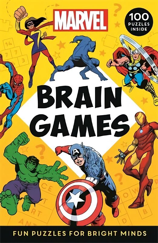 Marvel Brain Games: Fun puzzles for bright minds цена и информация | Grāmatas mazuļiem | 220.lv