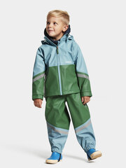 Didriksons bērnu gumijas komplekts WATERMAN, zaļš-tirkīza cena un informācija | Lietus apģērbs bērniem | 220.lv