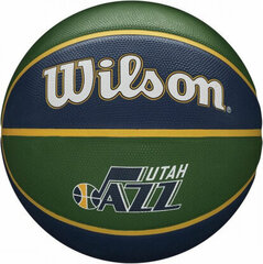 Баскетбольный мяч Wilson  NBA Team Tribute Utah Jazz Синий цена и информация | Баскетбольные мячи | 220.lv