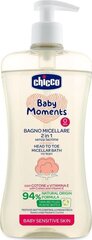 Micelārais vannas līdzeklis zīdaiņiem Chicco Baby Moments 2in1, 500 ml cena un informācija | Bērnu kosmētika, līdzekļi jaunajām māmiņām | 220.lv