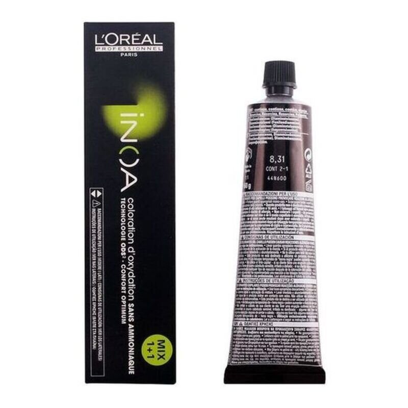 Krāsa bez Amonjaka Inoa L'Oreal Professionnel Paris Nº 8,31 (60 ml) cena un informācija | Matu krāsas | 220.lv