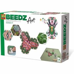 Komplekts SES Creative Beedz Art - Hex tiles Botánica (FR) cena un informācija | Puzles, 3D puzles | 220.lv