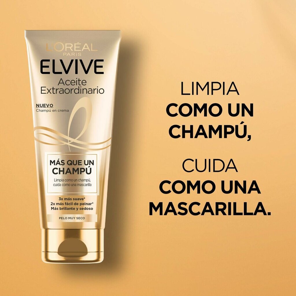 Spēcinošs Šampūns L'Oreal Make Up Elvive Aceite Extraordinario (250 ml) цена и информация | Šampūni | 220.lv