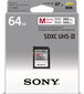 Sony atmiņas karte SDXC 64GB M-Series UHS-II cena un informācija | Atmiņas kartes fotokamerām | 220.lv
