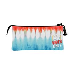 Trīsvietīgs futrālis Karactermania Eco Omp! Good Vibes Only Tie Dye 7 x 23 x 11 cm cena un informācija | Penāļi | 220.lv