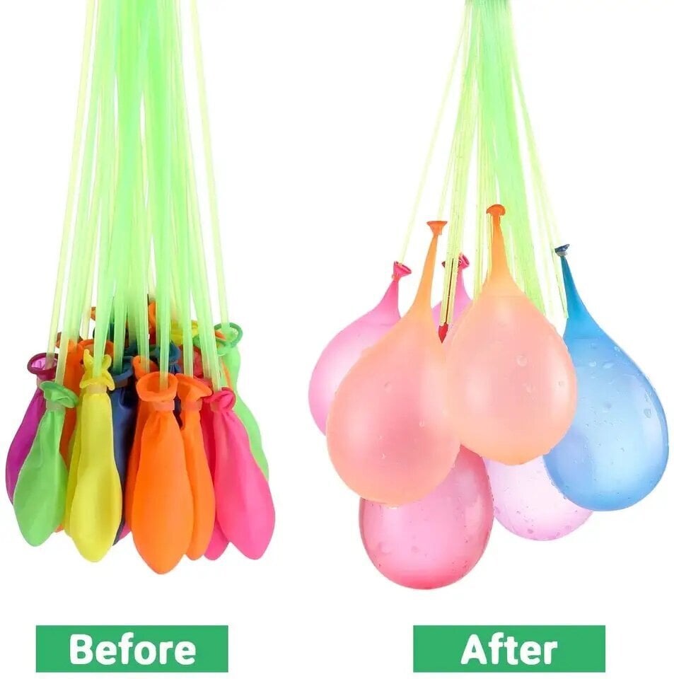 Ūdens baloni 111 bumbiņas iepakojumā, pašaizveras, bioloģiski noārdās cena un informācija | Ūdens, smilšu un pludmales rotaļlietas | 220.lv