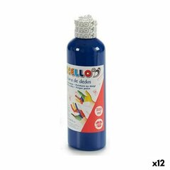 Pirkstu krāsa 200 ml Zils 12 gb. цена и информация | Принадлежности для рисования, лепки | 220.lv