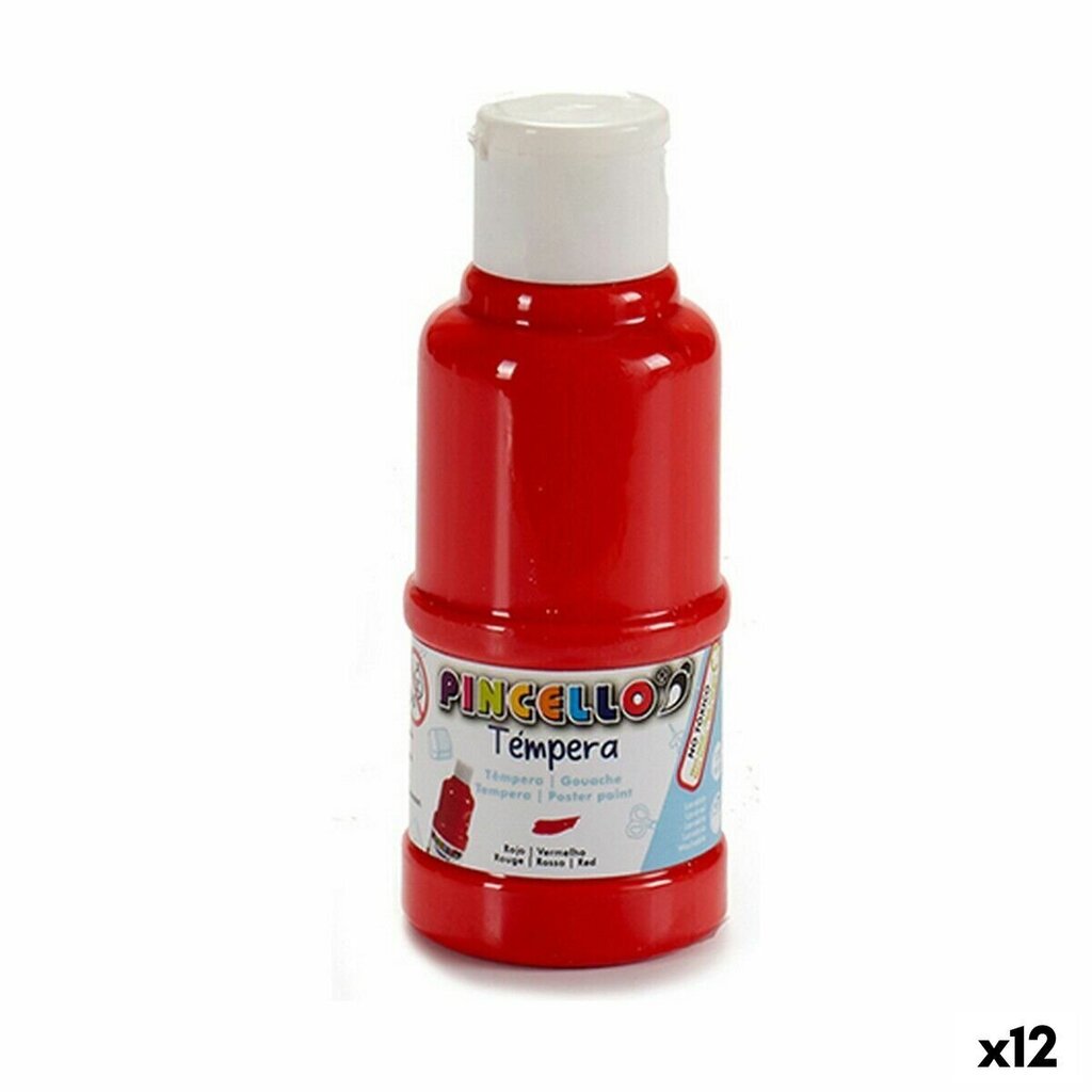 Tempera Sarkans (120 ml) (12 gb.) cena un informācija | Modelēšanas un zīmēšanas piederumi | 220.lv