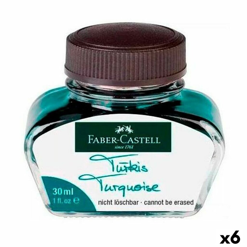 Tintes tvertne Faber-Castell Tirkīzs 30 ml (6 gb.) cena un informācija | Rakstāmpiederumi | 220.lv