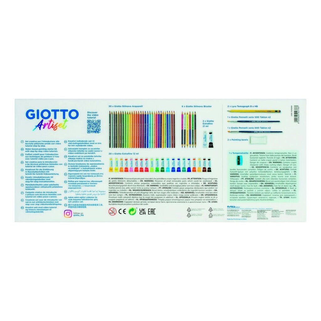 Zīmēšanas Komplekts GIOTTO Artiset 65 Daudzums cena un informācija | Modelēšanas un zīmēšanas piederumi | 220.lv