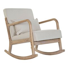 Кресло DKD Home Decor Бежевый лён древесина каучукового дерева (66 x 85 x 81 cm) цена и информация | Кресла в гостиную | 220.lv