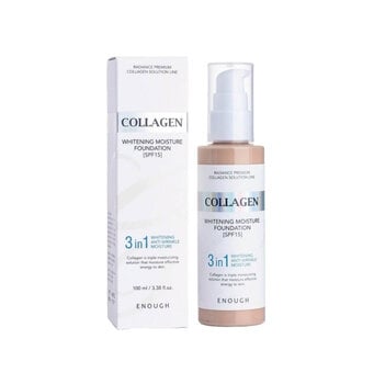 Tonālais krēms ar kolagēnu, Enough Collagen Whitening Moisture Foundation SPF15 №21, dabīgi bēšs, 100 ml cena un informācija | Grima bāzes, tonālie krēmi, pūderi | 220.lv