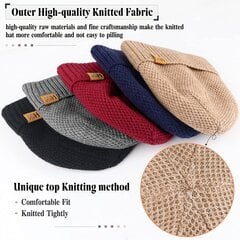 HASAGEI вязаная шапка, мягкая, бежевая цена и информация | Мужские шарфы, шапки, перчатки | 220.lv