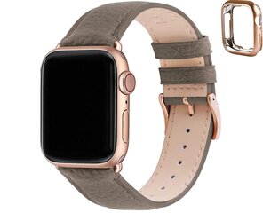 Ремешок Fullmosa для Apple Watch 41 40 38 мм, с чехлом для серий 8/7/6/5/4/3/2/1/SE/SE2, серый слон. цена и информация | Аксессуары для смарт-часов и браслетов | 220.lv