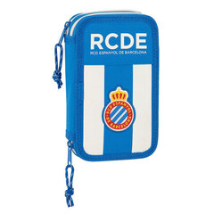 Двойной пенал RCD Espanyol Синий Белый (28 pcs) цена и информация | Пеналы | 220.lv