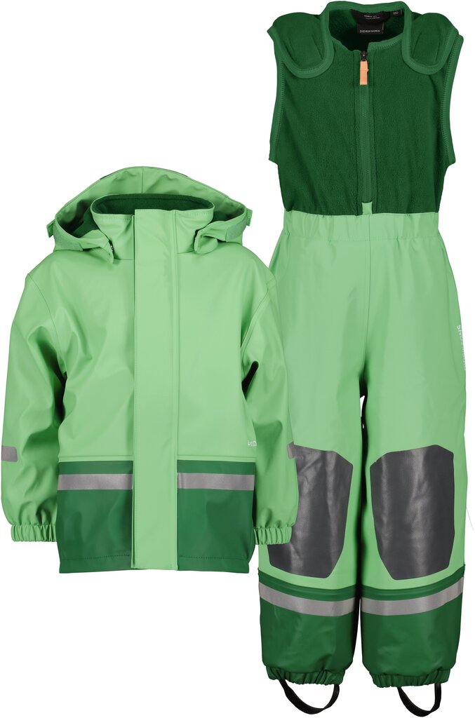 Didriksons bērnu siltais gumijas komplekts BOARDMAN, zaļš cena un informācija | Lietus apģērbs bērniem | 220.lv