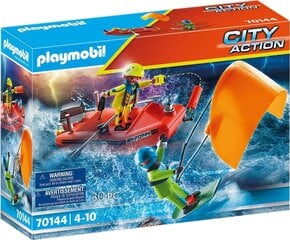 Playset Playmobil City Action Kitesurfer Rescue With Speedboat 70144 (30 pcs) цена и информация | Конструкторы и кубики | 220.lv