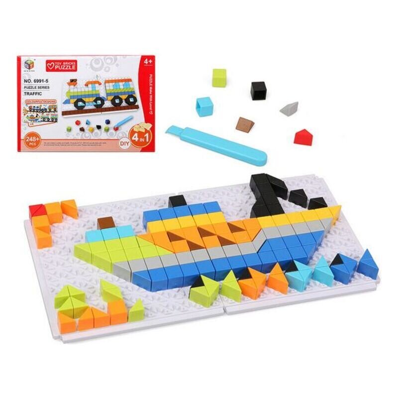 Puzle un domino komplekts Diy Traffic 6 In 1 118025 (248 pcs) cena un informācija | Konstruktori | 220.lv