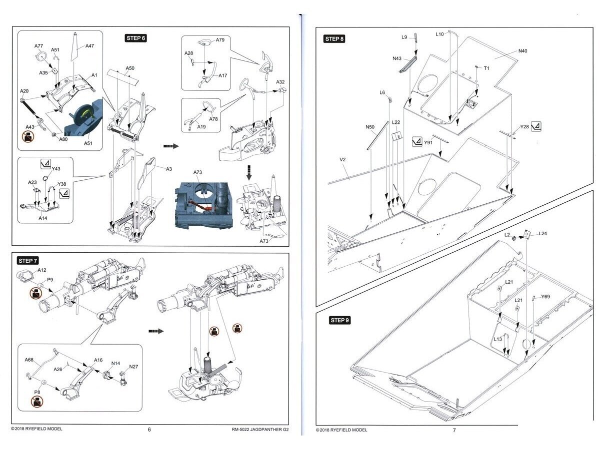 Konstruktors Rye Field Model - Jagdpanther G2 with Full Interior and Workable Track Links, 1/35, RFM-5022 cena un informācija | Konstruktori | 220.lv