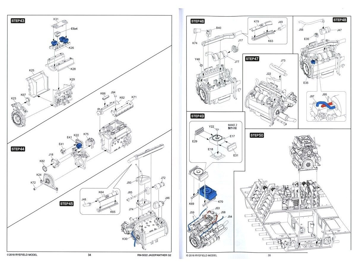 Konstruktors Rye Field Model - Jagdpanther G2 with Full Interior and Workable Track Links, 1/35, RFM-5022 cena un informācija | Konstruktori | 220.lv