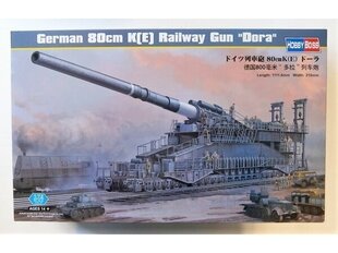 Сборная пластиковая модель Hobbyboss - German 80cm K(E) Railway Gun "Dora", 1/72, 82911 цена и информация | Конструкторы и кубики | 220.lv