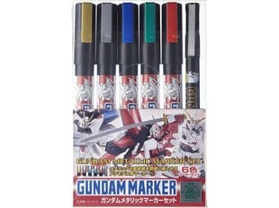 Mr.Hobby - Gundam Metallic Marker Set marķieru komplekts, GMS-121 cena un informācija | Modelēšanas un zīmēšanas piederumi | 220.lv