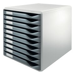 Модульный шкаф для хранения документов Leitz с 10 ящиками, серый цена и информация | Канцелярия | 220.lv