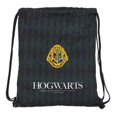 Сумка-рюкзак на веревках Hogwarts Harry Potter M196 Чёрный Серый цена и информация | Школьные рюкзаки, спортивные сумки | 220.lv